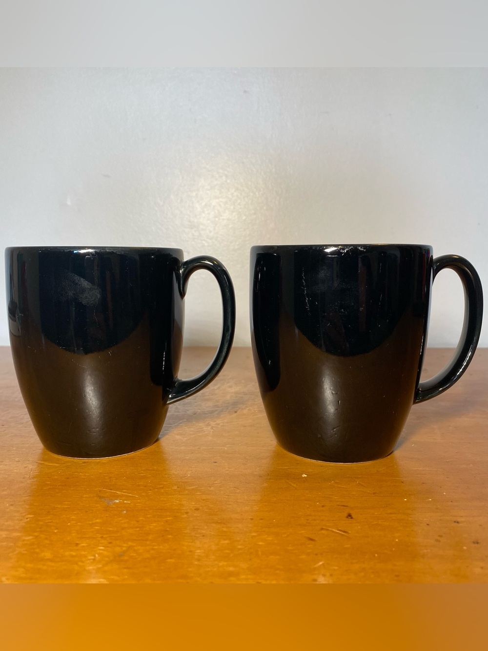 Discontinued Corelle Coordinates Black Stoneware Mugs Set Of 2
